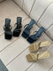 Women Slid on Square Toe High Heels